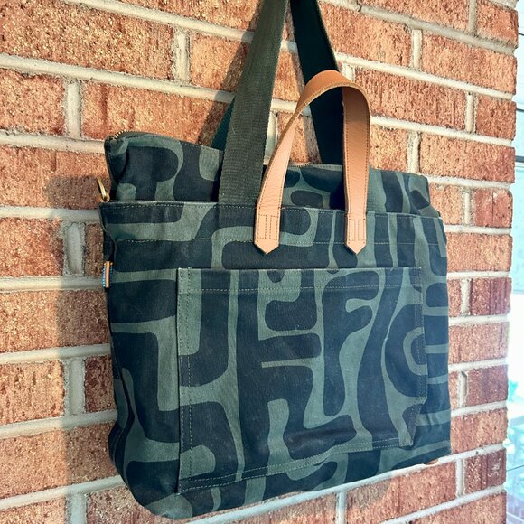 NWT Ubuntu Life  Commuter Tote Bag Safari Kuba Print - Picture 10 of 16